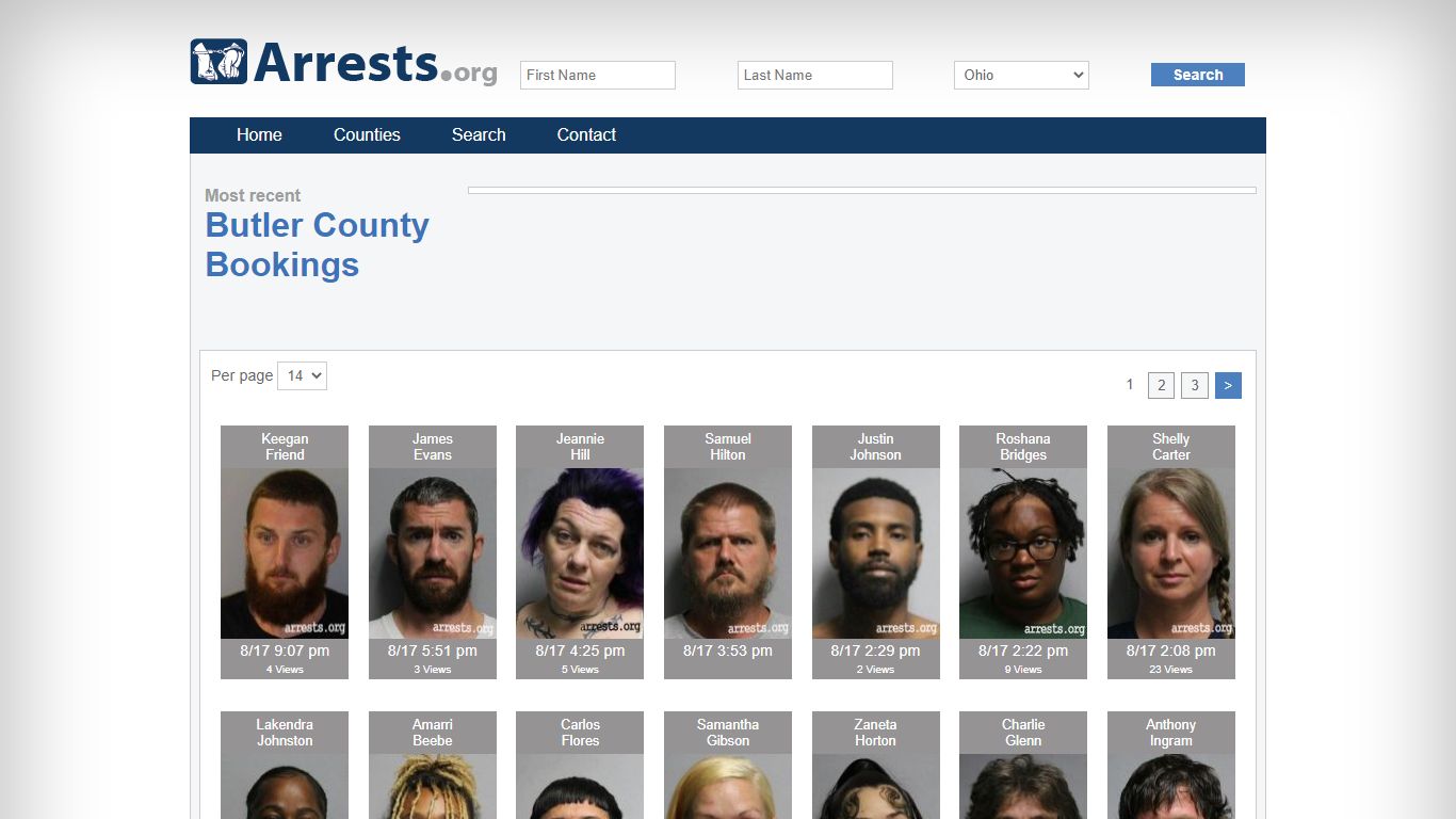 Butler County Arrests and Inmate Search